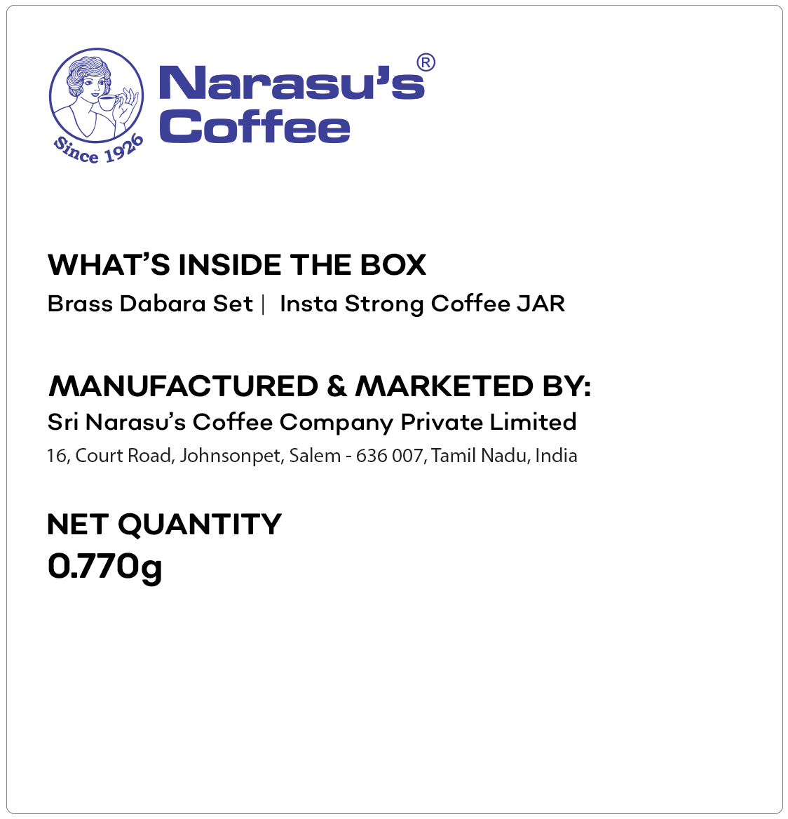 Insta Strong 50g – Brass Corporate Box